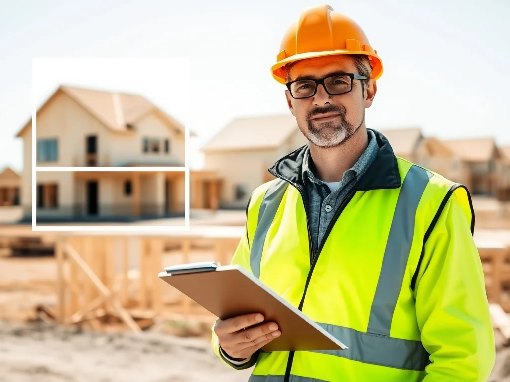 Construction superintendent on a production home development site